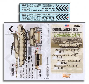 1/35 US Army M1A1s in Desert Storm, Cowabunga!