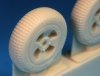 1/48 Sea Fury Main Wheels, Block Tread