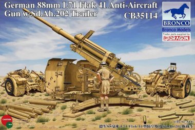 1/35 German 88mm L71 Flak 41 Anti-Aircraft Gun w/Sd.Ah.202