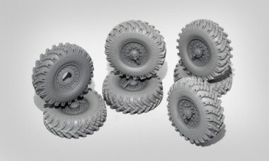 1/35 Ural-375 6x6 Truck OI-25 (Early Version) Wheels Set (7 pcs)