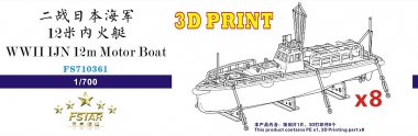 1/700 WWII IJN 12m Motor Boat (8 Set)