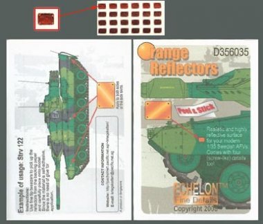 1/35 Orange Reflectors for Modern Swedish AFVs