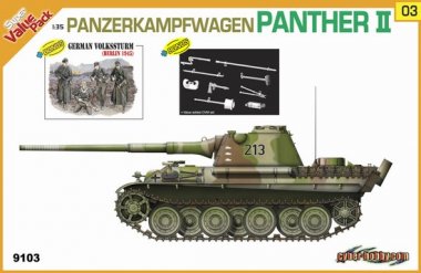 1/35 Panzerkampfwagen Panther II w/ German Volkssturm 1945