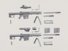 1/35 Barrett M107A1 Sniper Rifle Set