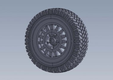 1/35 Wolf W.M.I.K Standard Tread Pattern Wheel Set