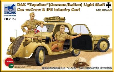 1/35 DAK Topolino, German/Italy Light Staff Car w/Crew & IF8