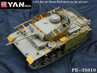 1/35 Pz.Kpfw.III Ausf.M Detail Up Set for Takom 8002