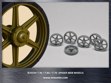 1/35 T-30/T-60/T-70 Spider Web Wheels (12 pcs)