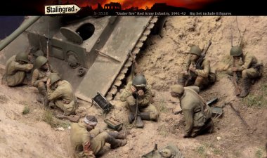 1/35 Red Army Infantry "Under Fire" 1941-42 (Big Set, 8 Figures)