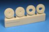 1/48 Bf109G Wheels - Ribbed Hub, Smooth Tire