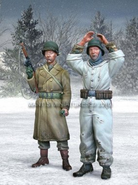 1/35 Hands up! - US Infantryman & German POW - Ardennes 1944