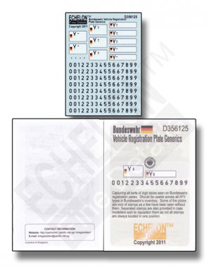 1/35 Bundeswehr Vehicle Registration Plate Generics