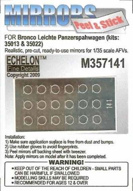 1/35 Sd.Kfz.221 Leichte Panzerspahwagen Mirrors for Bronco