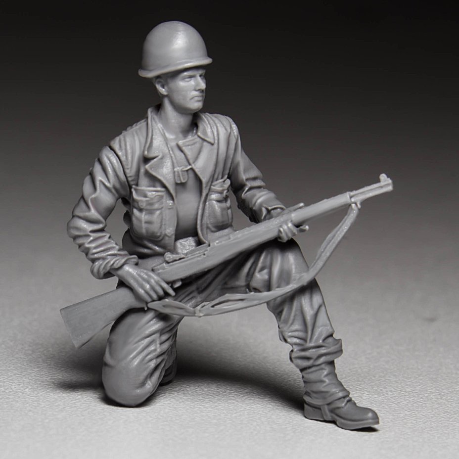 1/35 WWII US Soldier with M1 Grand - Click Image to Close