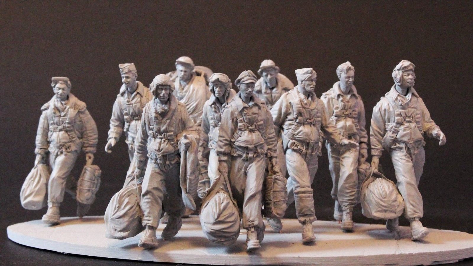 1/32 USAAF B-17 Crew (10 Figures w/Base) - Click Image to Close