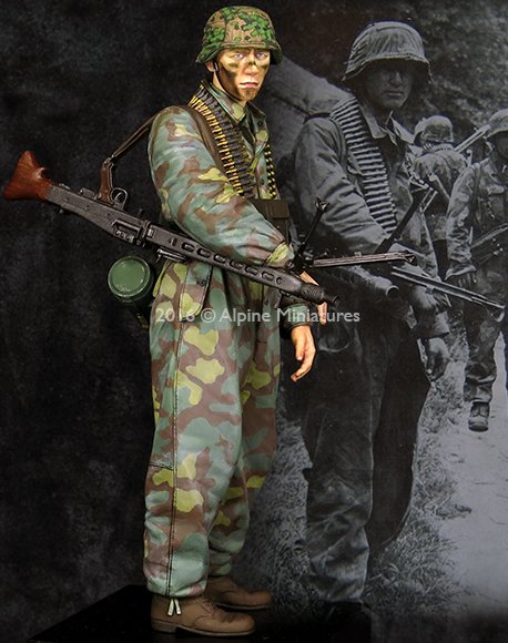 1/16 WWII German MG Gunner, 12 SS Panzer Division "HJ" - Click Image to Close