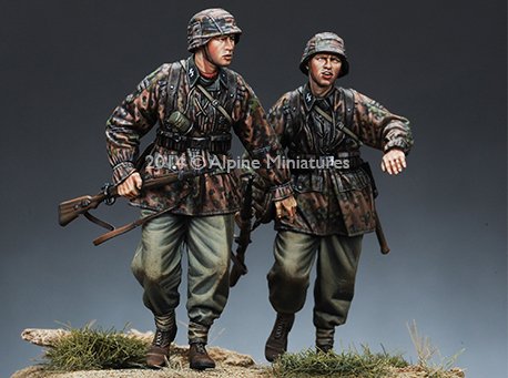 1/35 WWII German WSS Infantry Set (2 Figures) - Click Image to Close