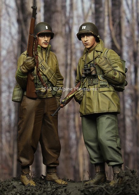 1/35 WWII US Infantry Set (2 Figures) - Click Image to Close