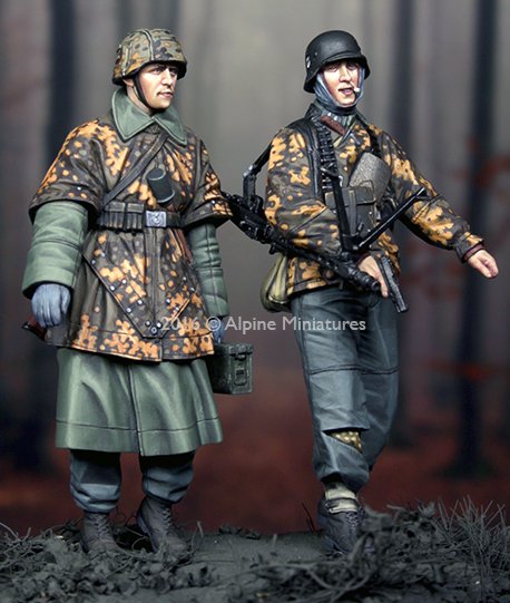 1/35 WWII German KG Hansen at Poteau Set (2 Figures) - Click Image to Close