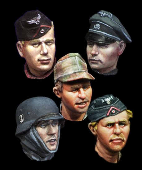 1/35 WWII German Heads Set #1 - Click Image to Close