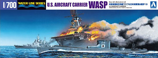 1/700 USS Wasp CV-18 Aircraft Carrier & IJN I-19 Submarine - Click Image to Close