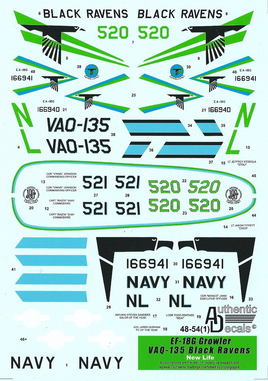 1/48 Modern US Navy EA-18G Growler, VAQ-135 Black Ravens - Click Image to Close