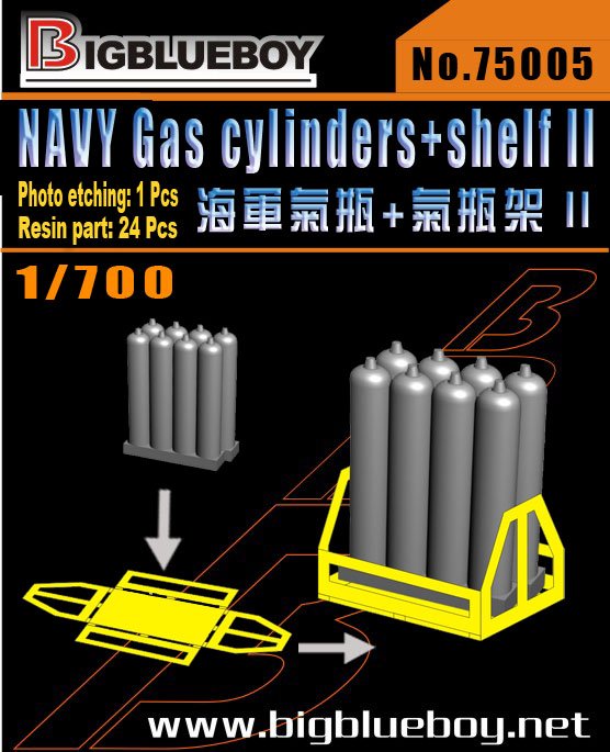 1/700 Navy Gas Cylinders and Shelf #2 - Click Image to Close