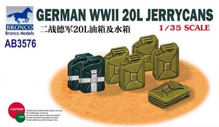 1/35 WWII German 20L Jerry Cans - Click Image to Close