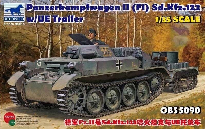 1/35 Panzerkampfwagen II (Fl) Sd.Kfz.122 with UE Trailer - Click Image to Close