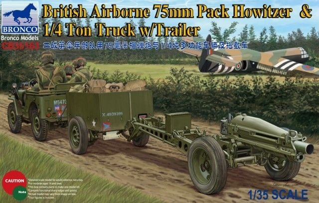 1/35 75mm Pack Howitzer M1A1 (Bristish Version) & 1/4 Ton Truck - Click Image to Close