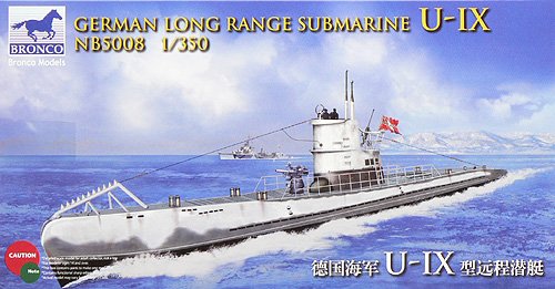 1/350 German Long Range Submarine U-IX - Click Image to Close