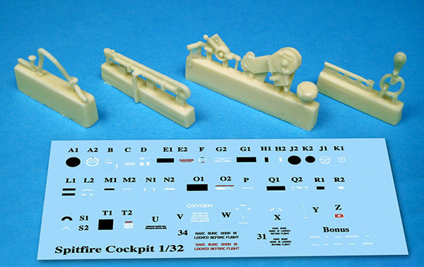 1/32 Spitfire Cockpit Upgrade Set, Revised - Click Image to Close