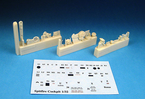 1/32 Spitfire Mk.I-V Cockpit Upgrade Set - Click Image to Close