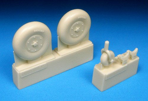 1/48 Boulton Paul Defiant Main Wheels and Tail Wheel - Click Image to Close