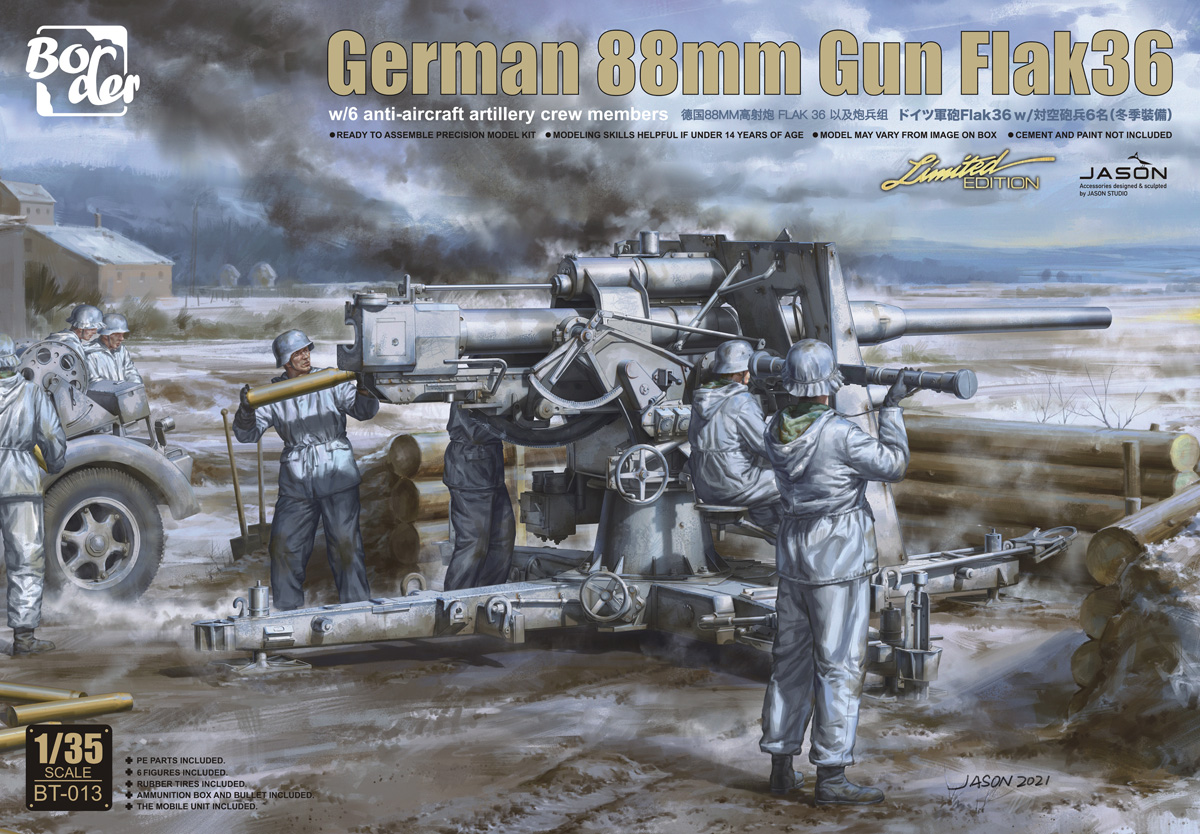 1/35 German 88mm Gun Flak 36 w/Anti-Aircraft Artillery Crew - Click Image to Close