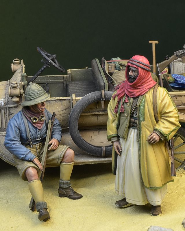 1/35 WWI ANZAC Soldier & Arab Warrior - Click Image to Close