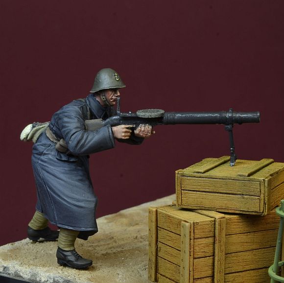 1/35 "Black Devils" Lewis Gunner, WWII Dutch Army 1940 - Click Image to Close