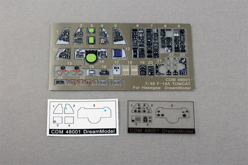 1/48 Cockpit Color Etching Parts for F-14A Tomcat (Hasegawa) - Click Image to Close