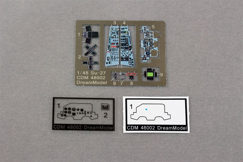 1/48 Cockpit Color Etching Parts for Su-27 Flanker (Academy) - Click Image to Close