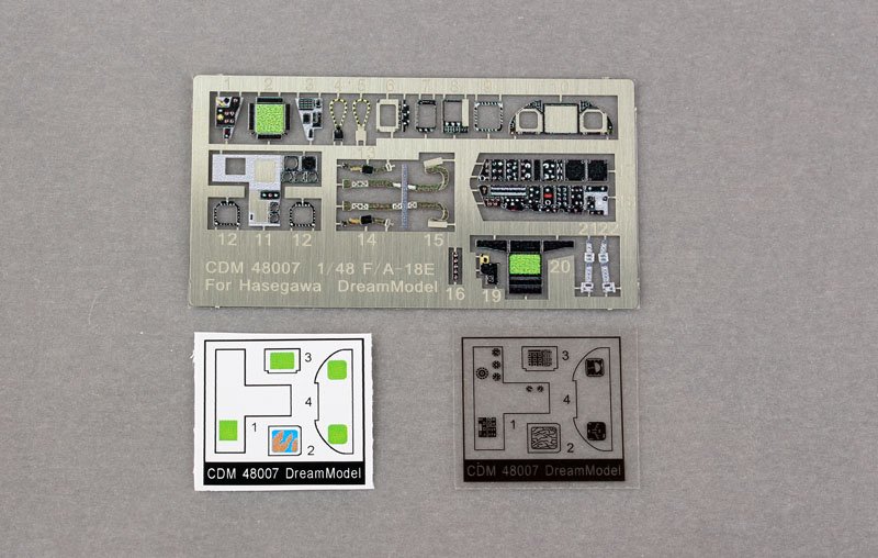 1/48 Cockpit Color Etching Parts for F/A-18E (Hasegawa) - Click Image to Close