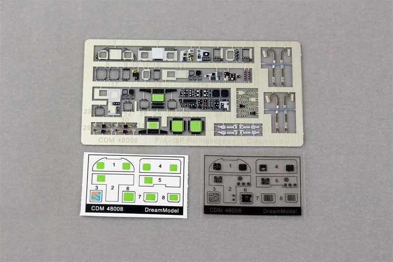 1/48 Cockpit Color Etching Parts for F/A-18F (Hasegawa) - Click Image to Close