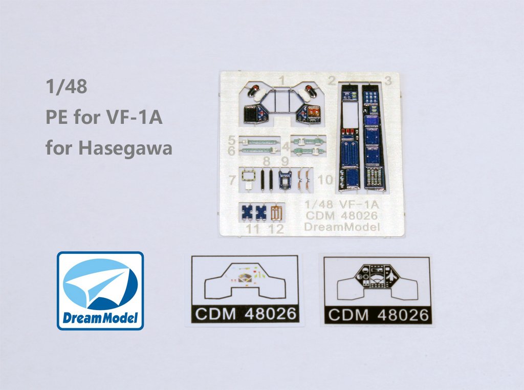 1/48 Cockpit Color Etching Parts for VF-1A Valkyrie (Hasegawa) - Click Image to Close