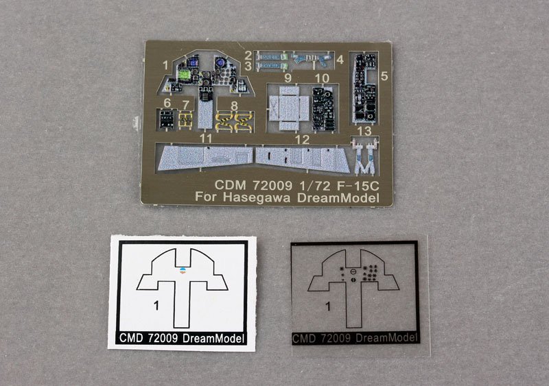 1/72 Cockpit Color Etching Parts for F-15C Eagle (Hasegawa) - Click Image to Close