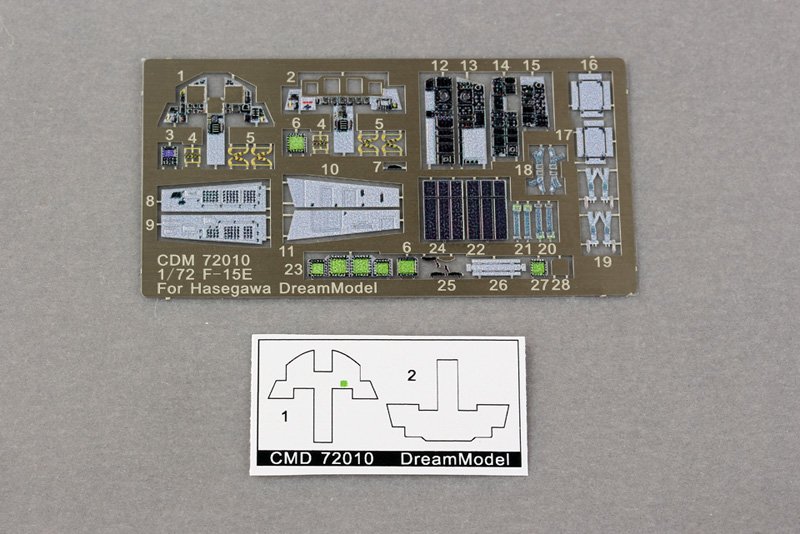 1/72 Cockpit Color Etching Parts for F-15E (Hasegawa) - Click Image to Close