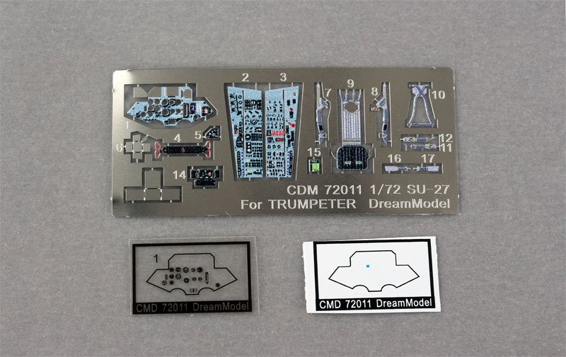 1/72 Cockpit Color Etching Parts for Su-27 Flanker (Trumpeter) - Click Image to Close