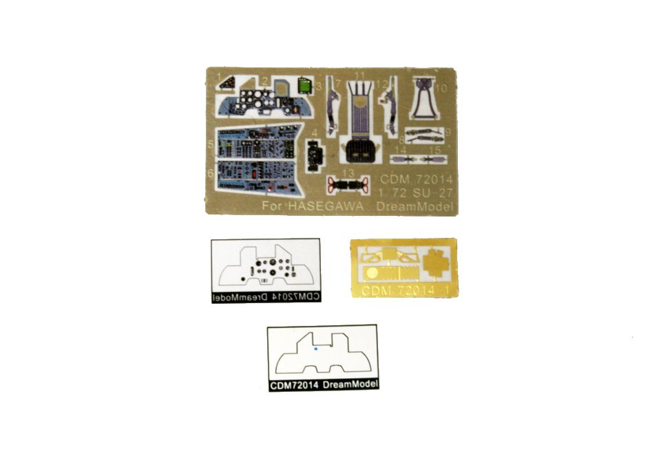 1/72 Cockpit Color Etching Parts for Su-27 Flanker (Hasegawa) - Click Image to Close