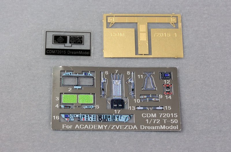 1/72 Cockpit Color Etching Parts for T-50 PAK-FA (Zvezda) - Click Image to Close