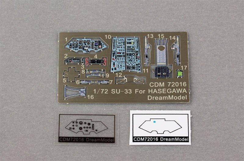 1/72 Cockpit Color Etching Parts for Su-33 Flanker (Hasegawa) - Click Image to Close