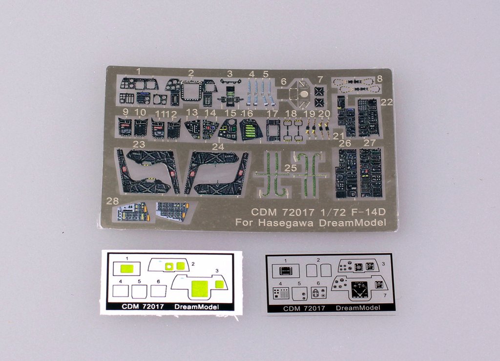 1/72 Cockpit Color Etching Parts for F-14D Tomcat (Hasegawa) - Click Image to Close