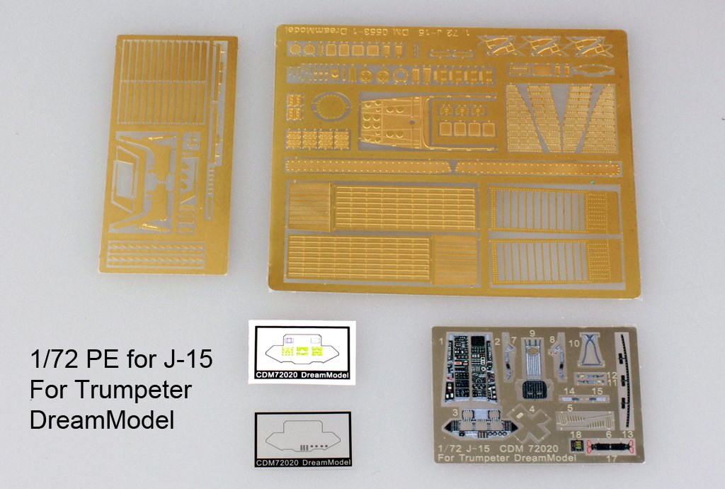 1/72 Cockpit & Details Color Etching Parts for J-15 (Trumpeter) - Click Image to Close